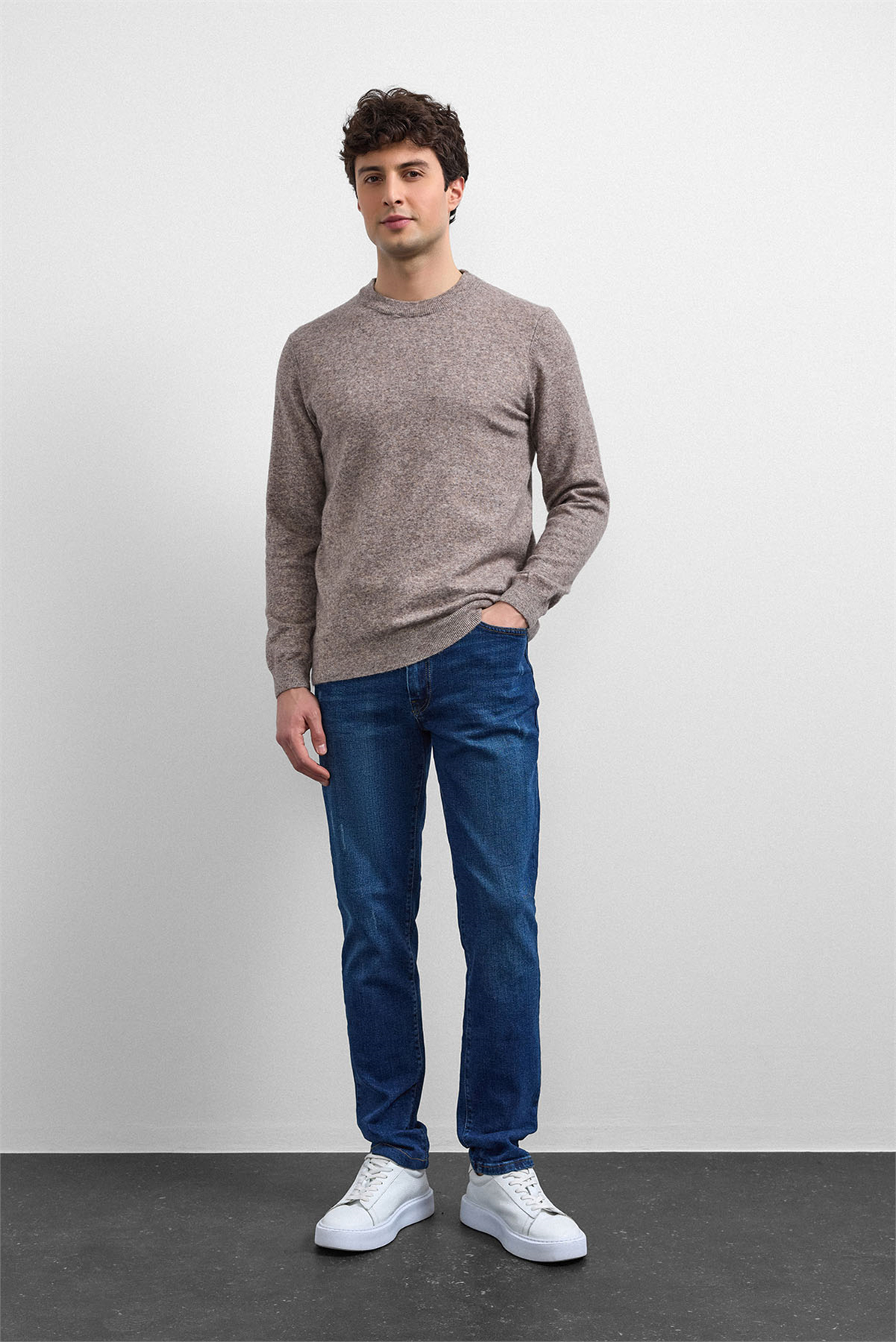 Vizon Regular Fit Bisiklet Yaka Triko Kazak