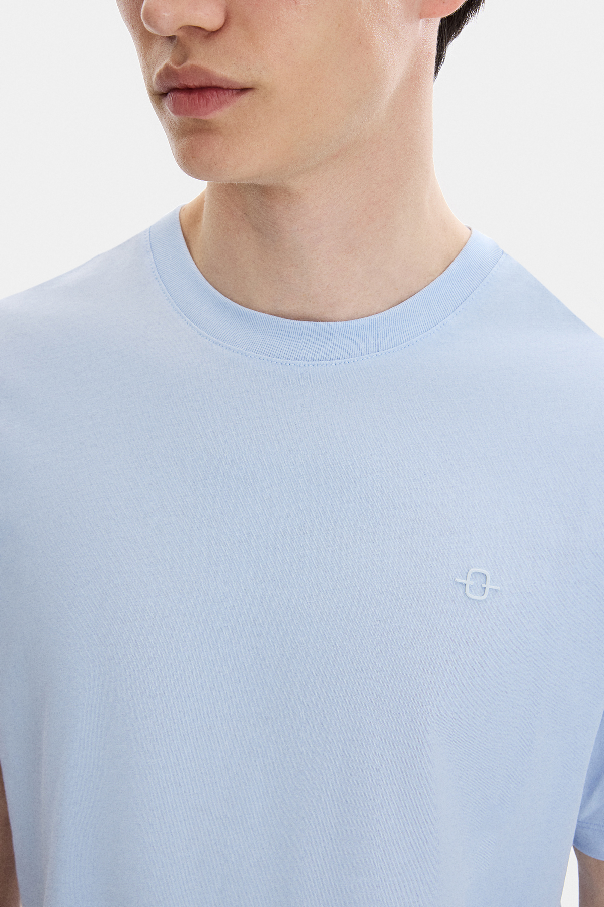 Mavi Regular Fit  Örme Bisiklet Yaka Tişört