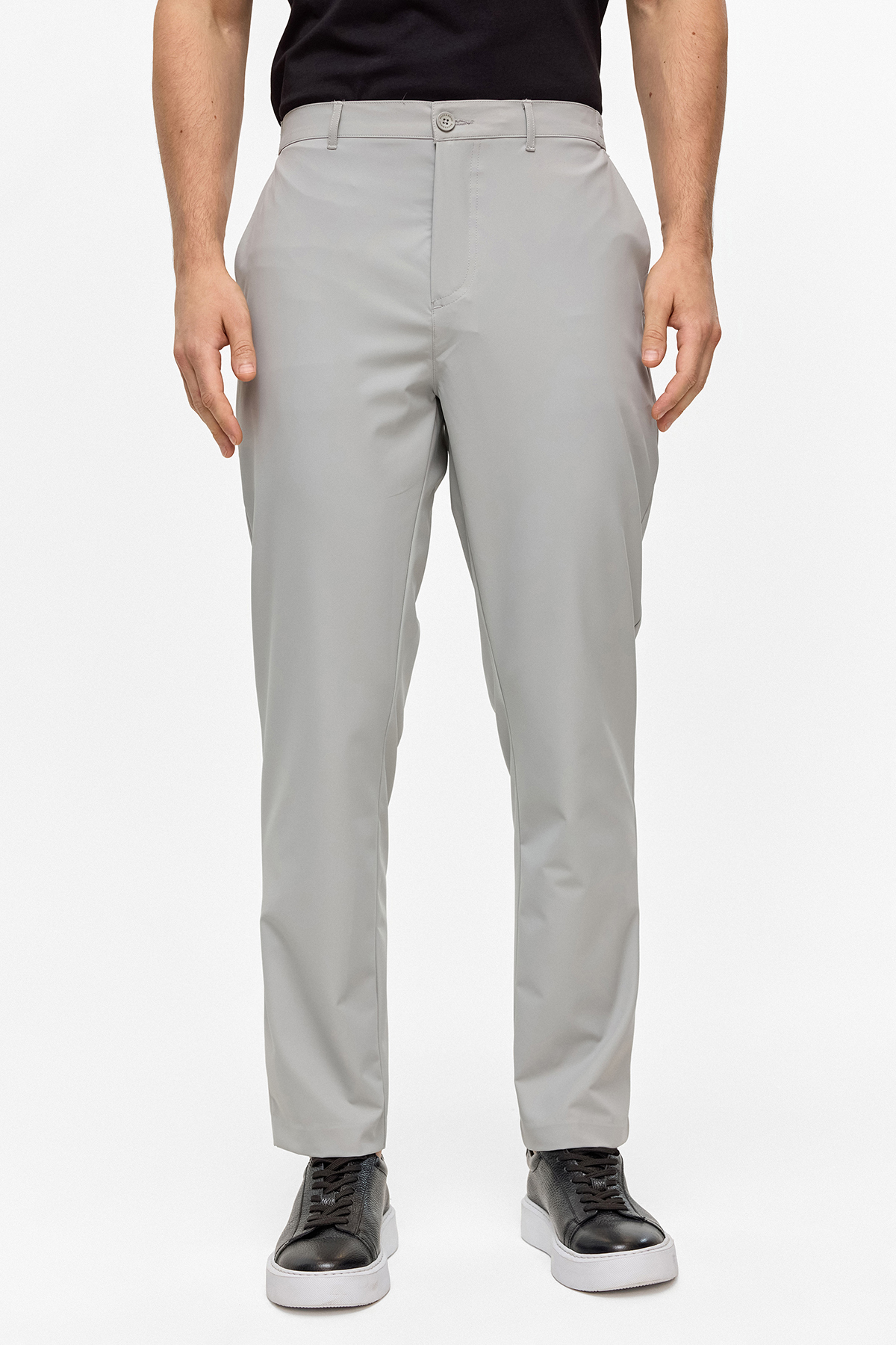 Gri Regular Fit Dokuma Pantolon