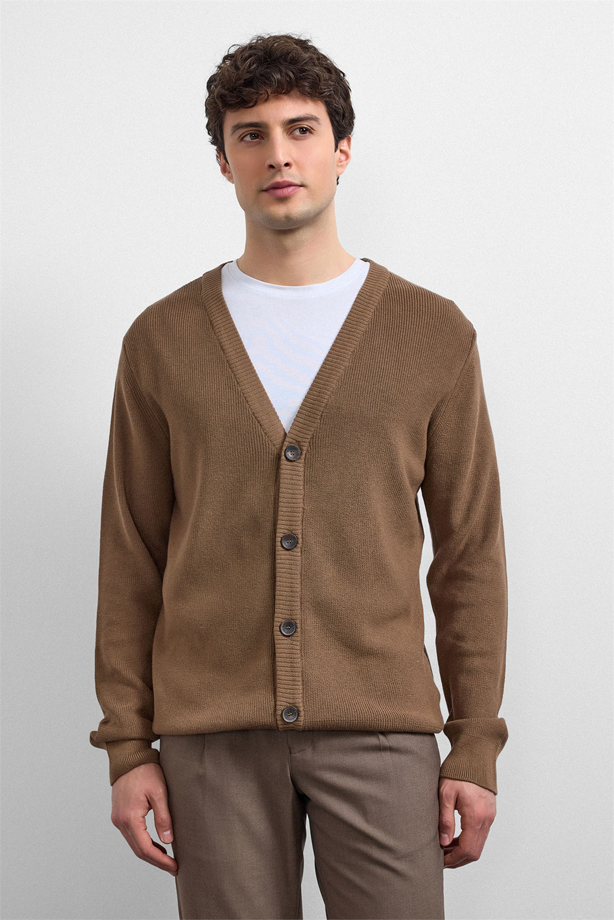 Bej Regular Fit Hırka