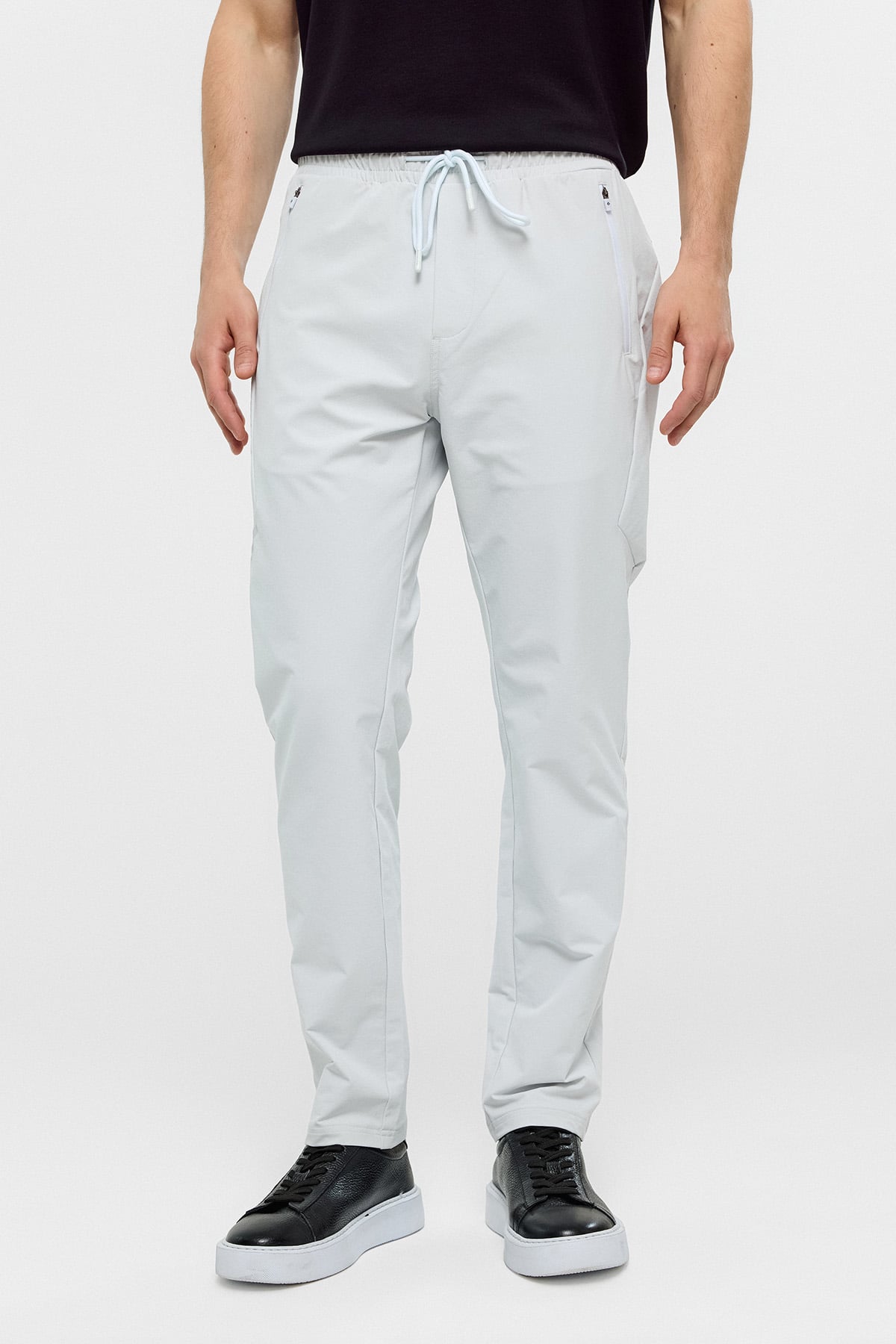 Açık Gri Regular Fit Jogger Pantolon