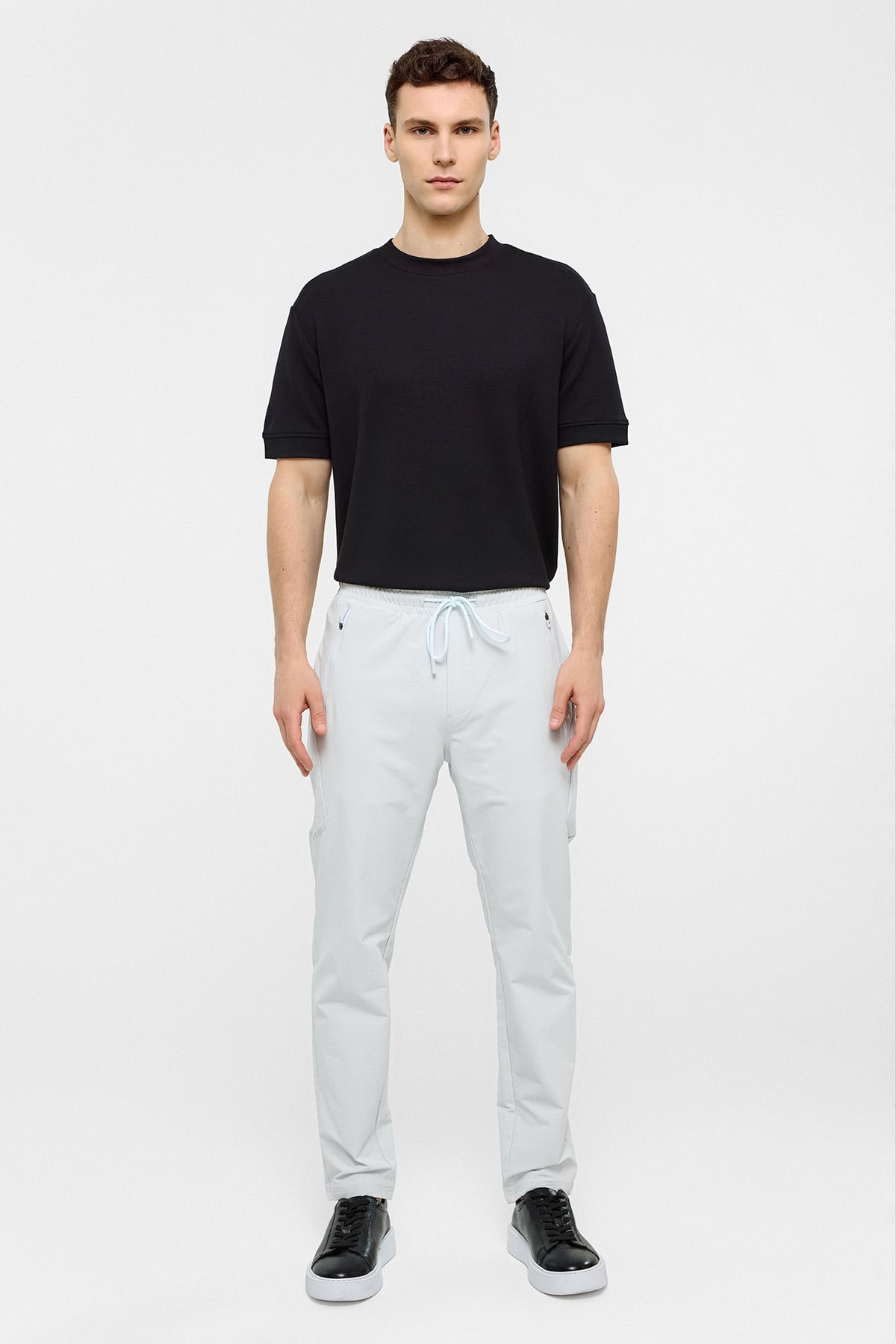 Açık Gri Regular Fit Jogger Pantolon