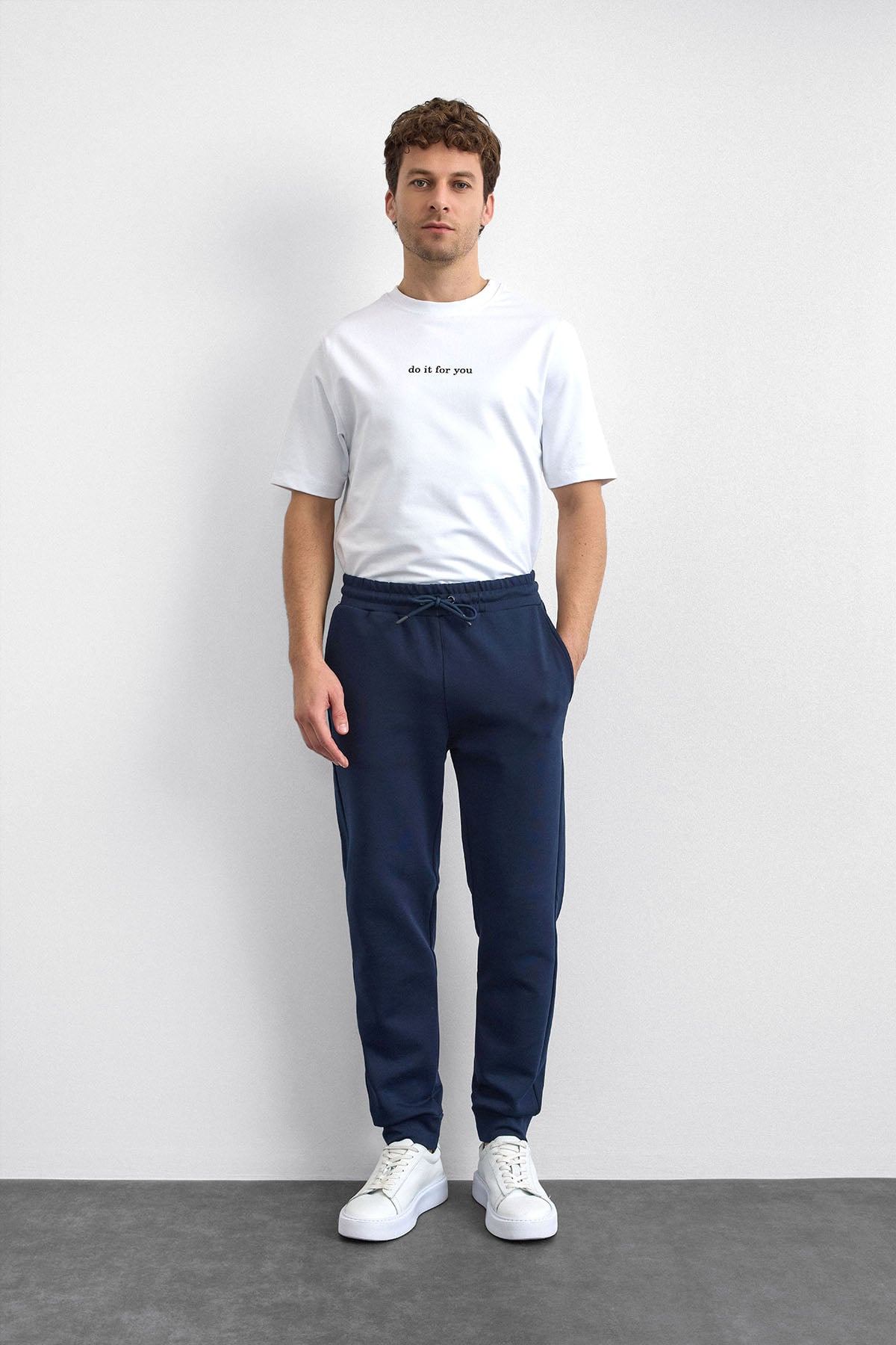 Lacivert Regular Fit Jogger Pantolon