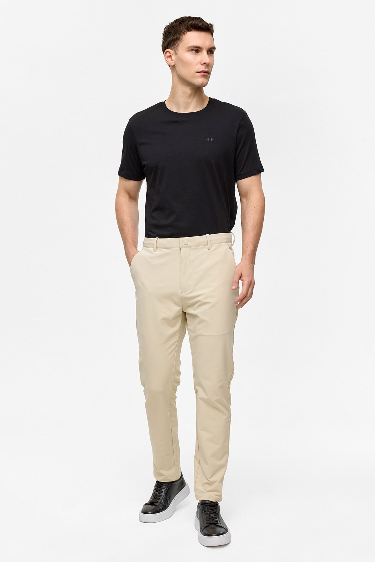 Bej Regular Fit Jogger Pantolon