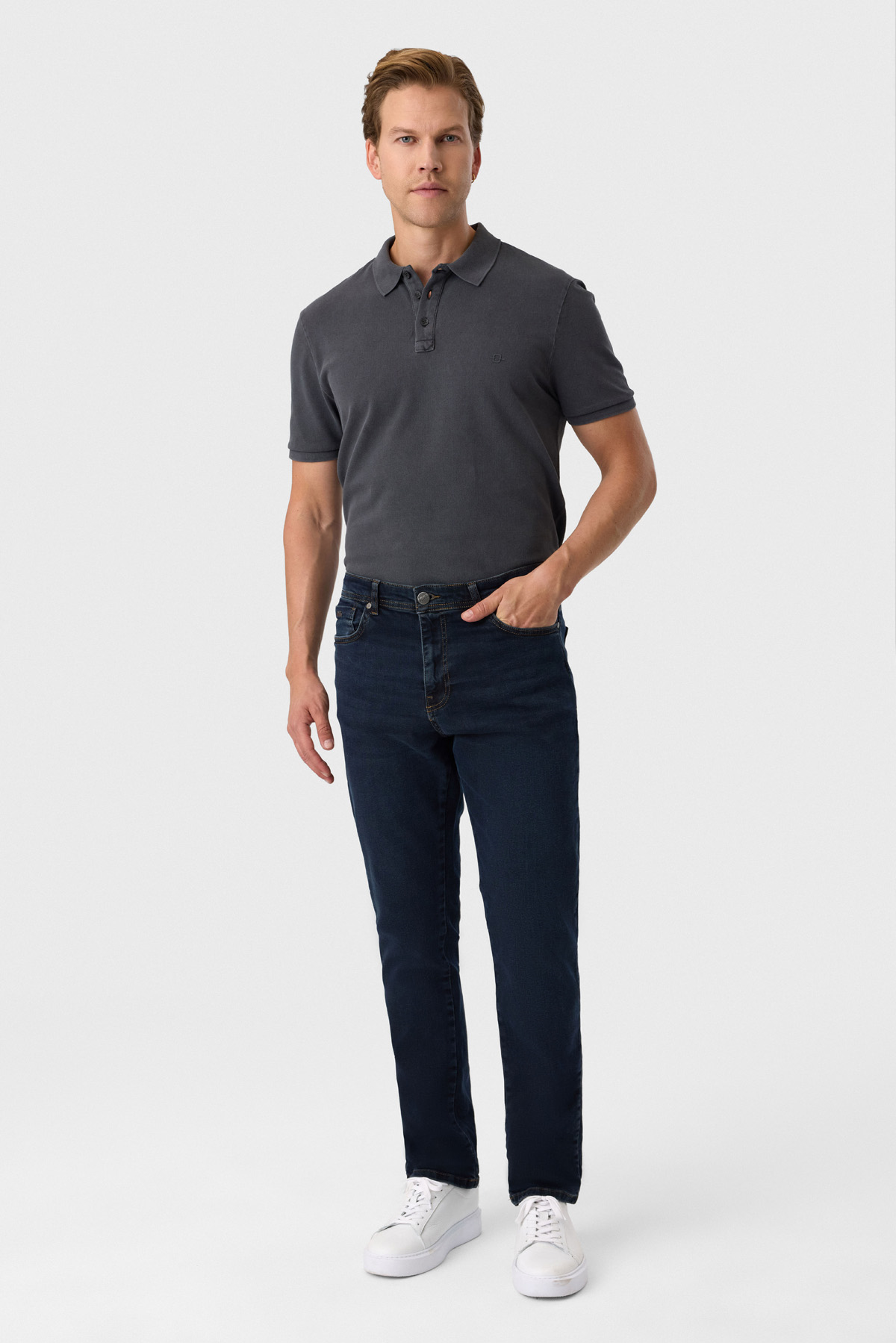 Regular Fit Koyu Lacivert Denim
