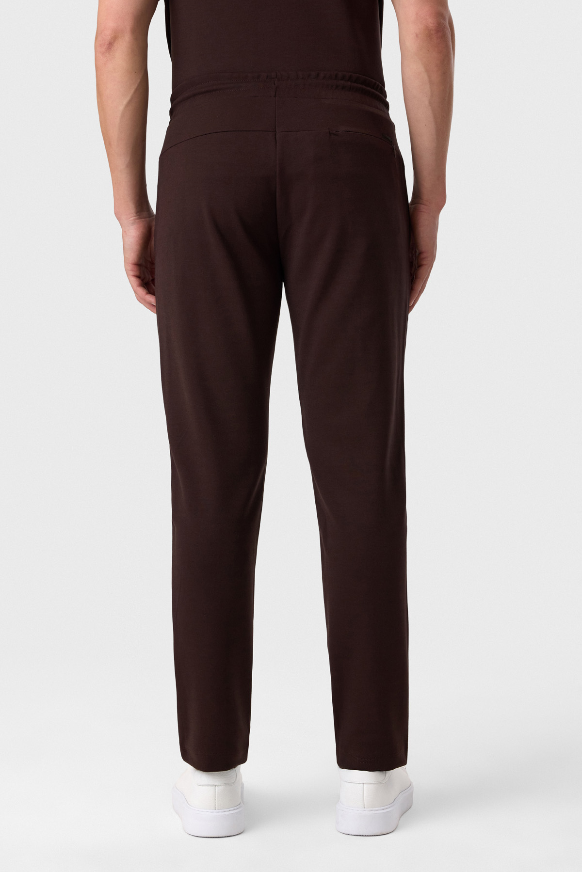 Regular Fit Örme Kahve Jogger Pantolon