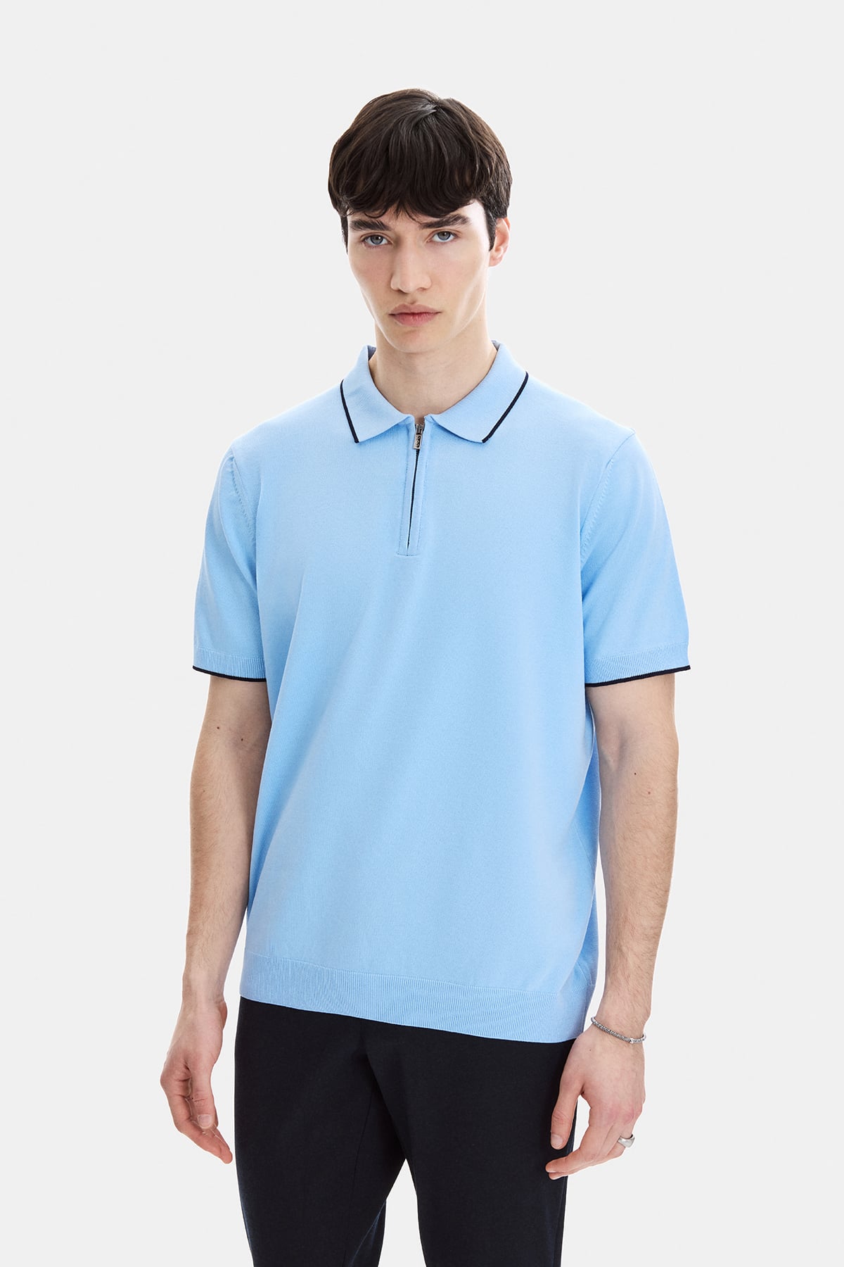 Mavi Regular Fit Örme Triko