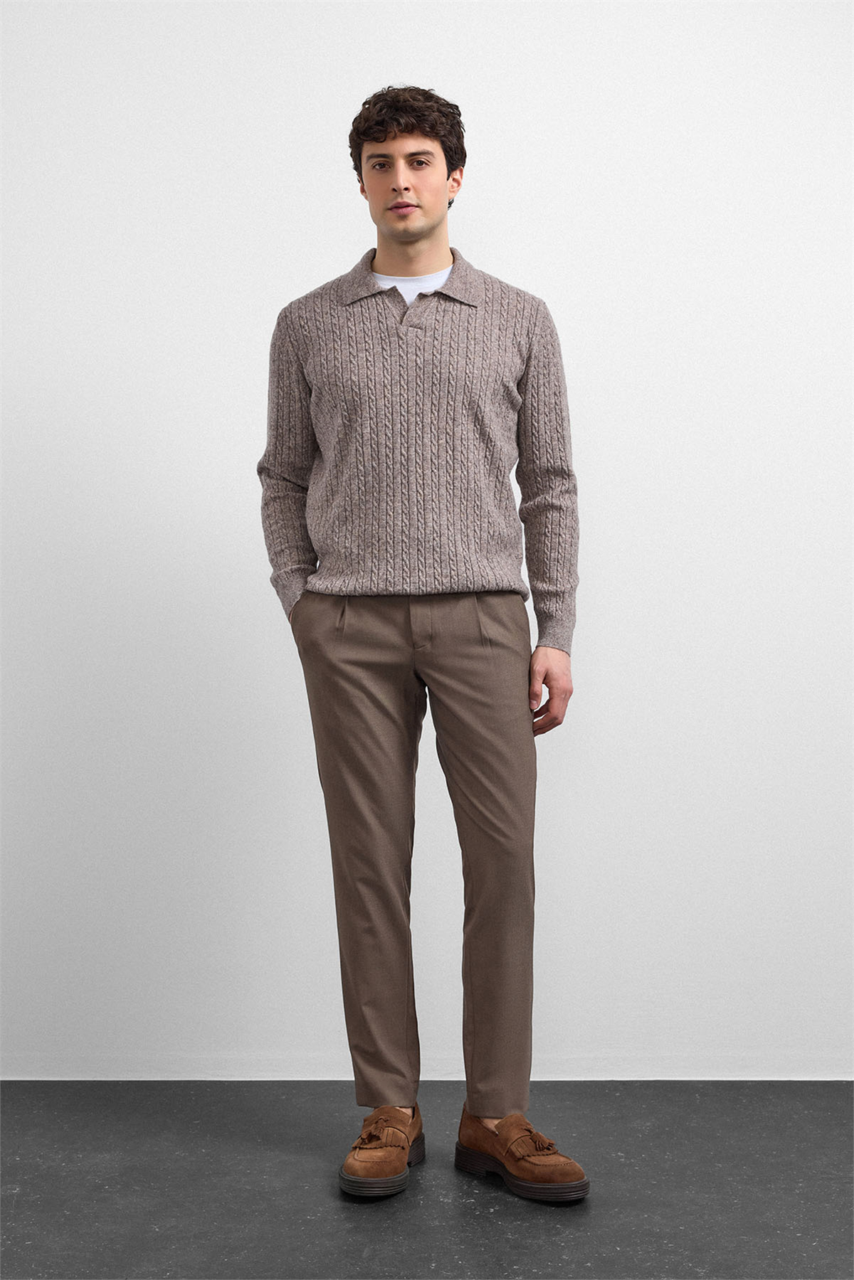 Vizon Regular Fit Polo Yaka Triko Kazak