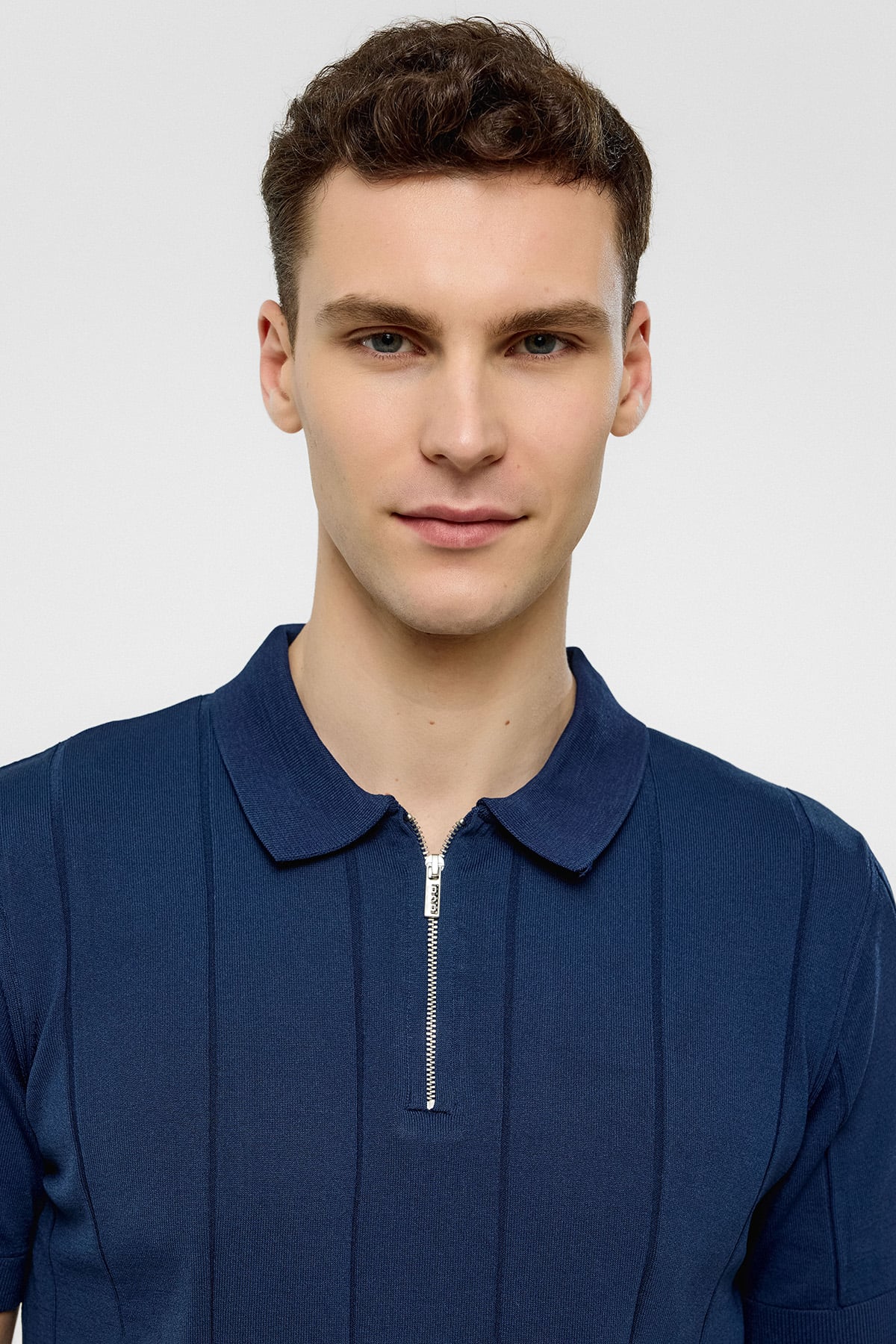 Lacivert Regular Fit Polo Yaka Triko Tişört