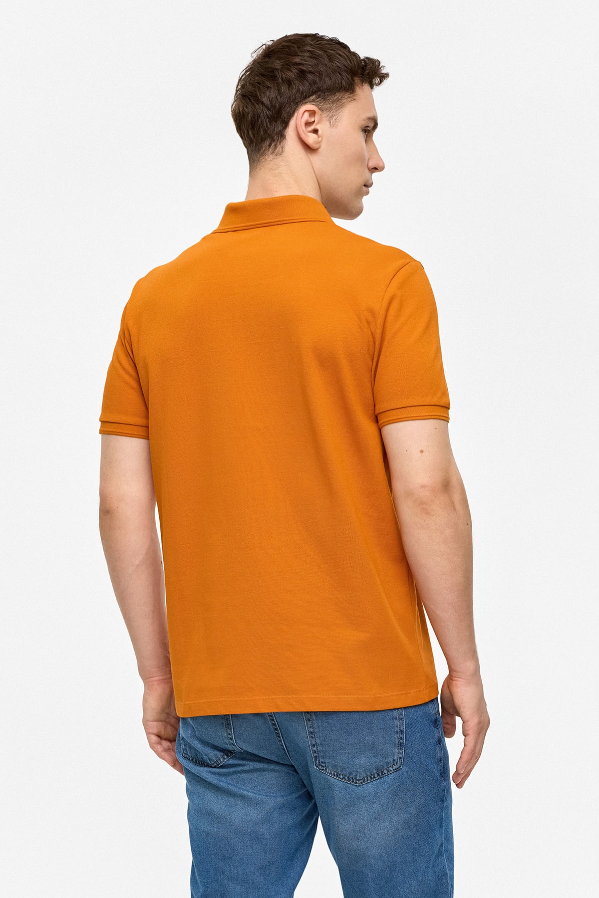 Turuncu Regular Fit Polo Yaka Tişört