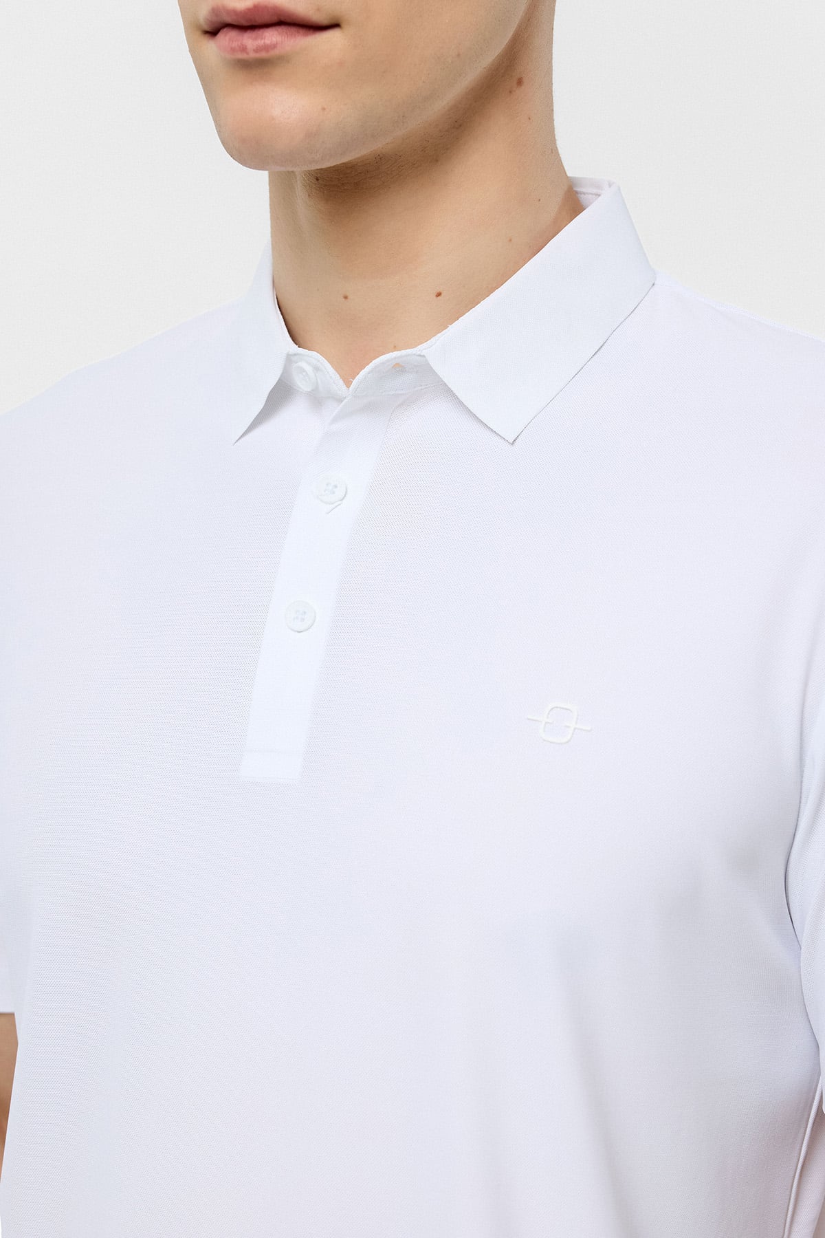 Beyaz Regular Fit Polo Yaka Tişört