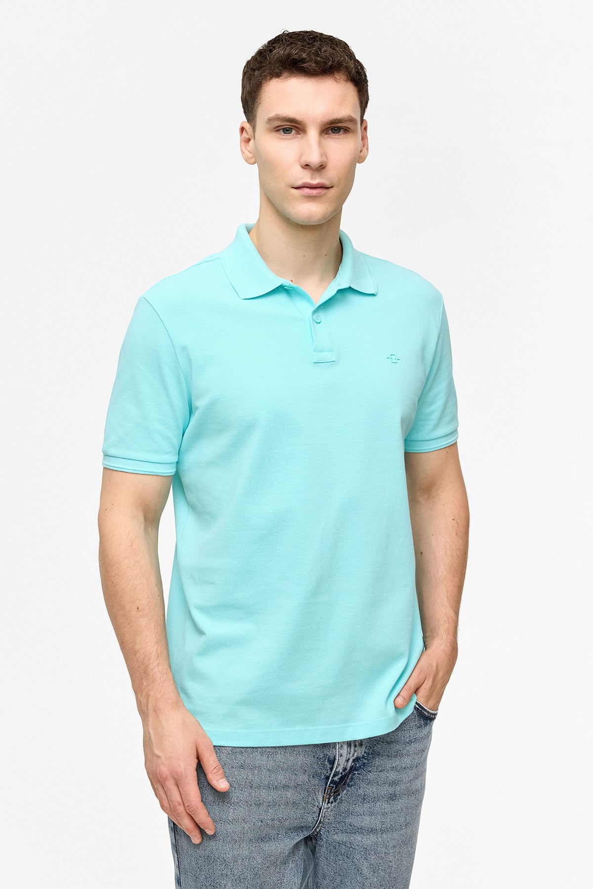 Turkuaz Regular Fit Polo Yaka Tişört