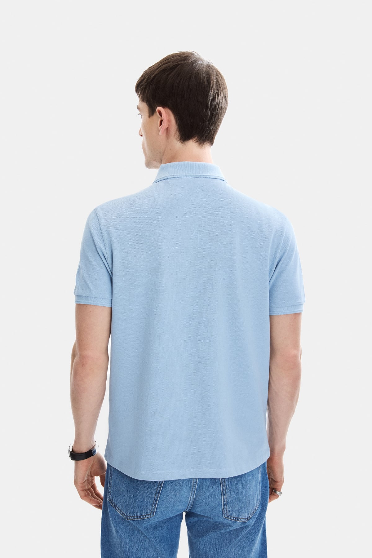 Mavi Regular Fit Örme Polo Yaka Tişört