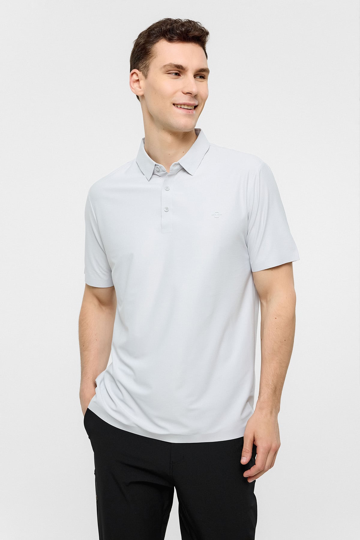 Gri Regular Fit Polo Yaka Tişört