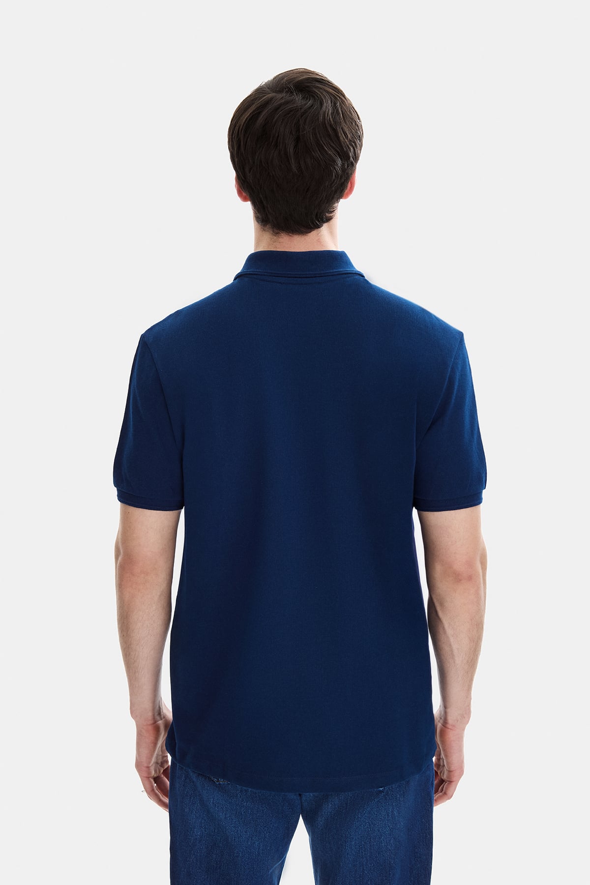 Lacivert Regular Fit Örme Polo Yaka Tişört