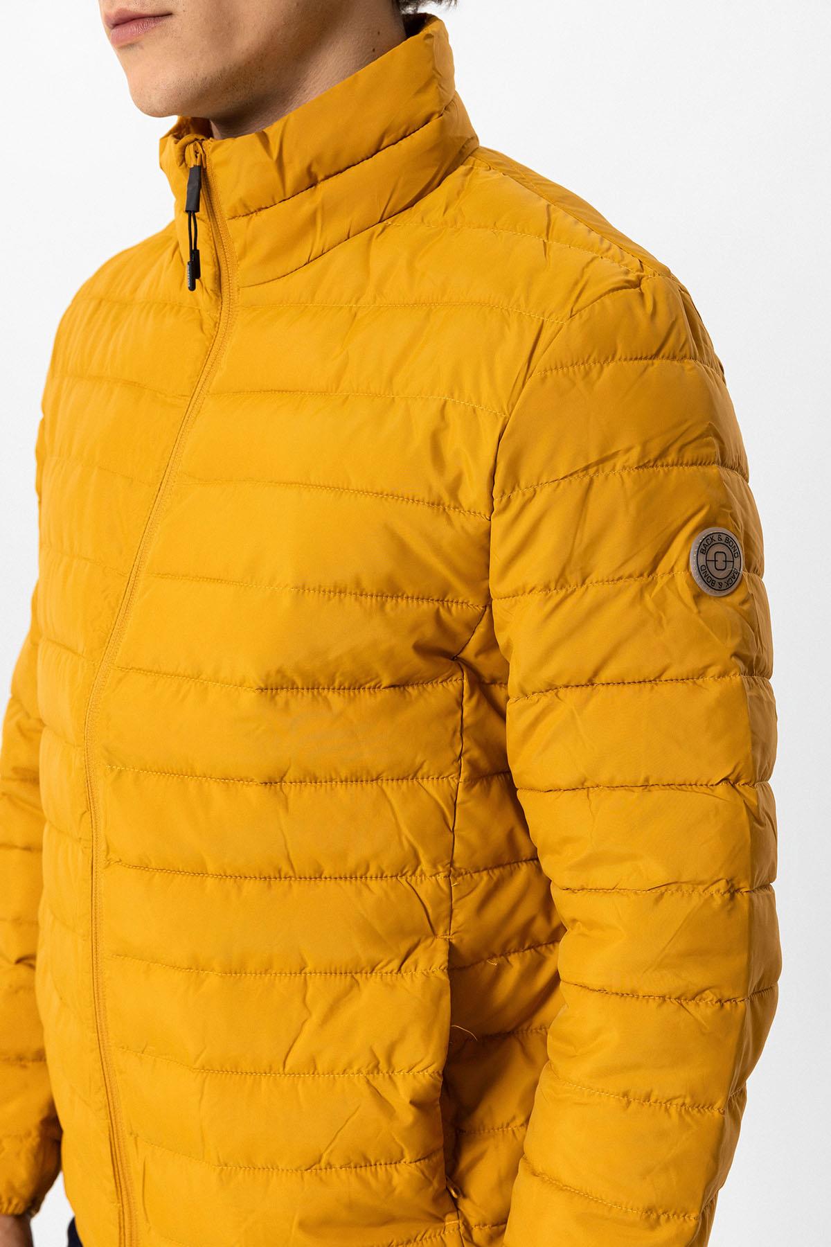 Hardal Regular Fit Dik Yaka Puffer Şişme Mont