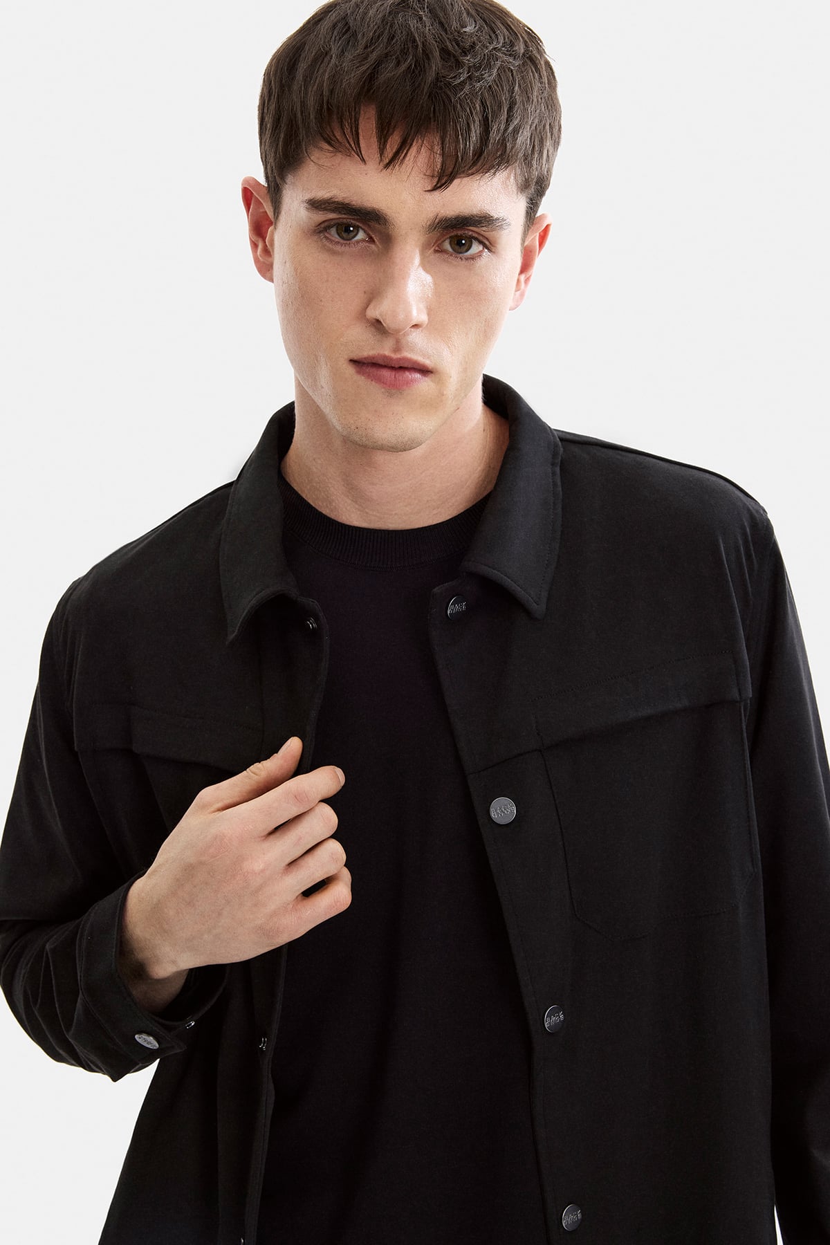 Siyah Regular Fit Süet Ceket