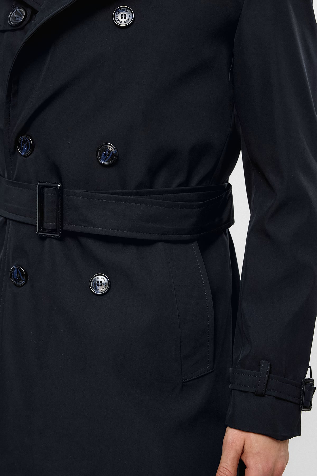 Lacivert Regular Fit Trençkot