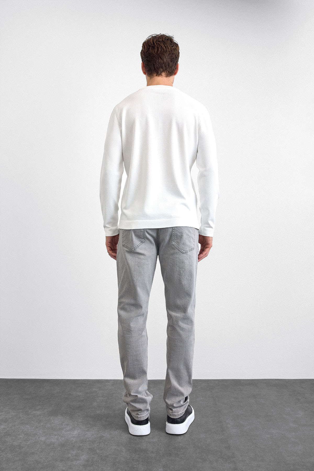 Ekru Regular Fit Triko Kazak