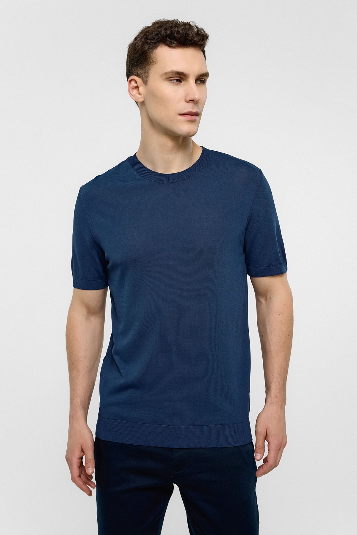 Lacivert Regular Fit Triko Tişört