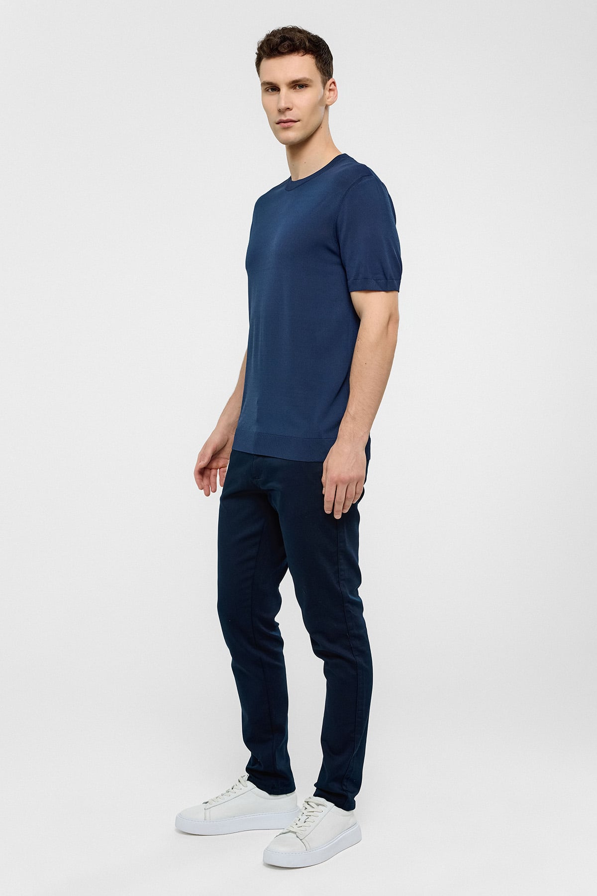 Lacivert Regular Fit Triko Tişört