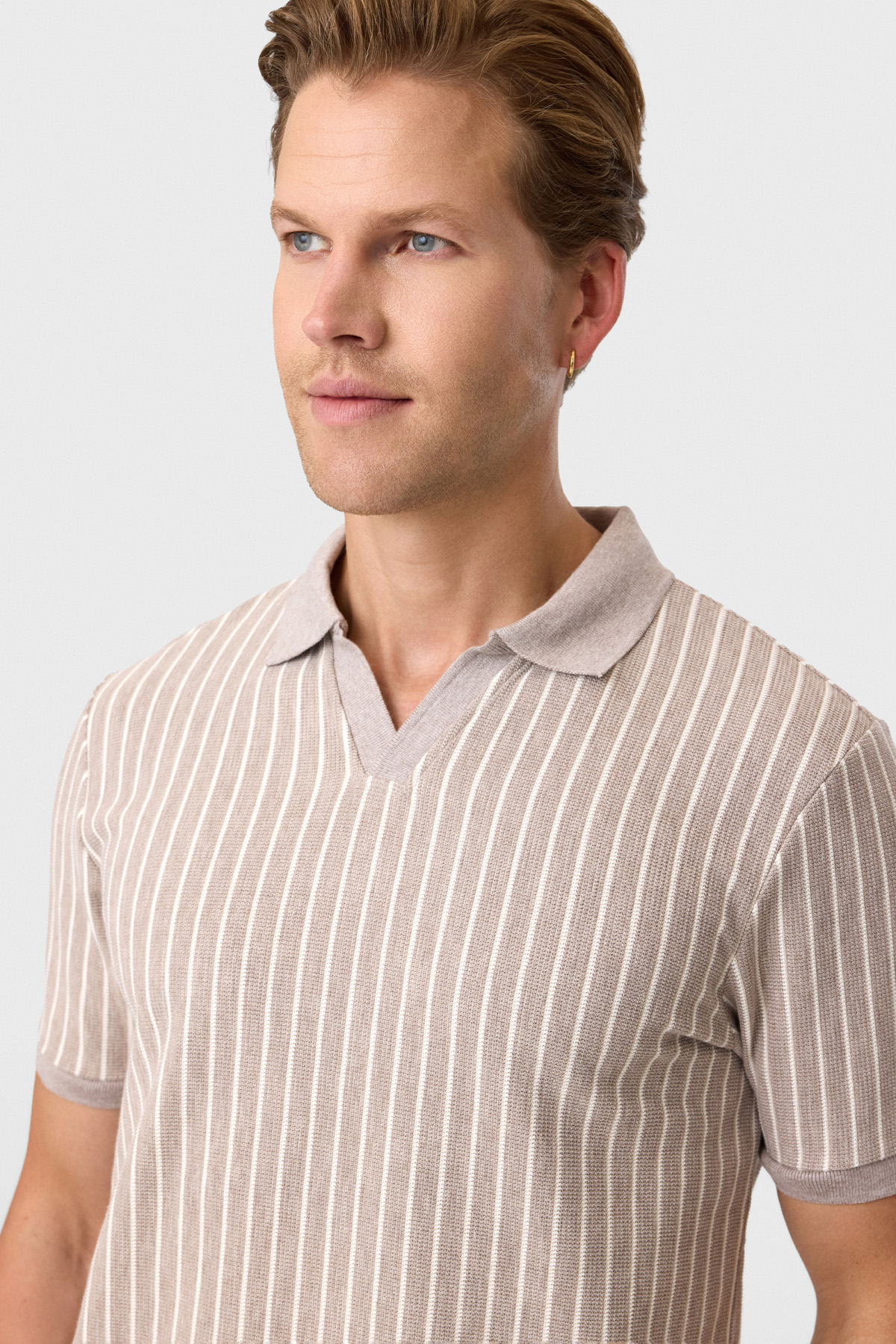 Regular Fit Vizon Düğmesiz Polo Yaka Tişört