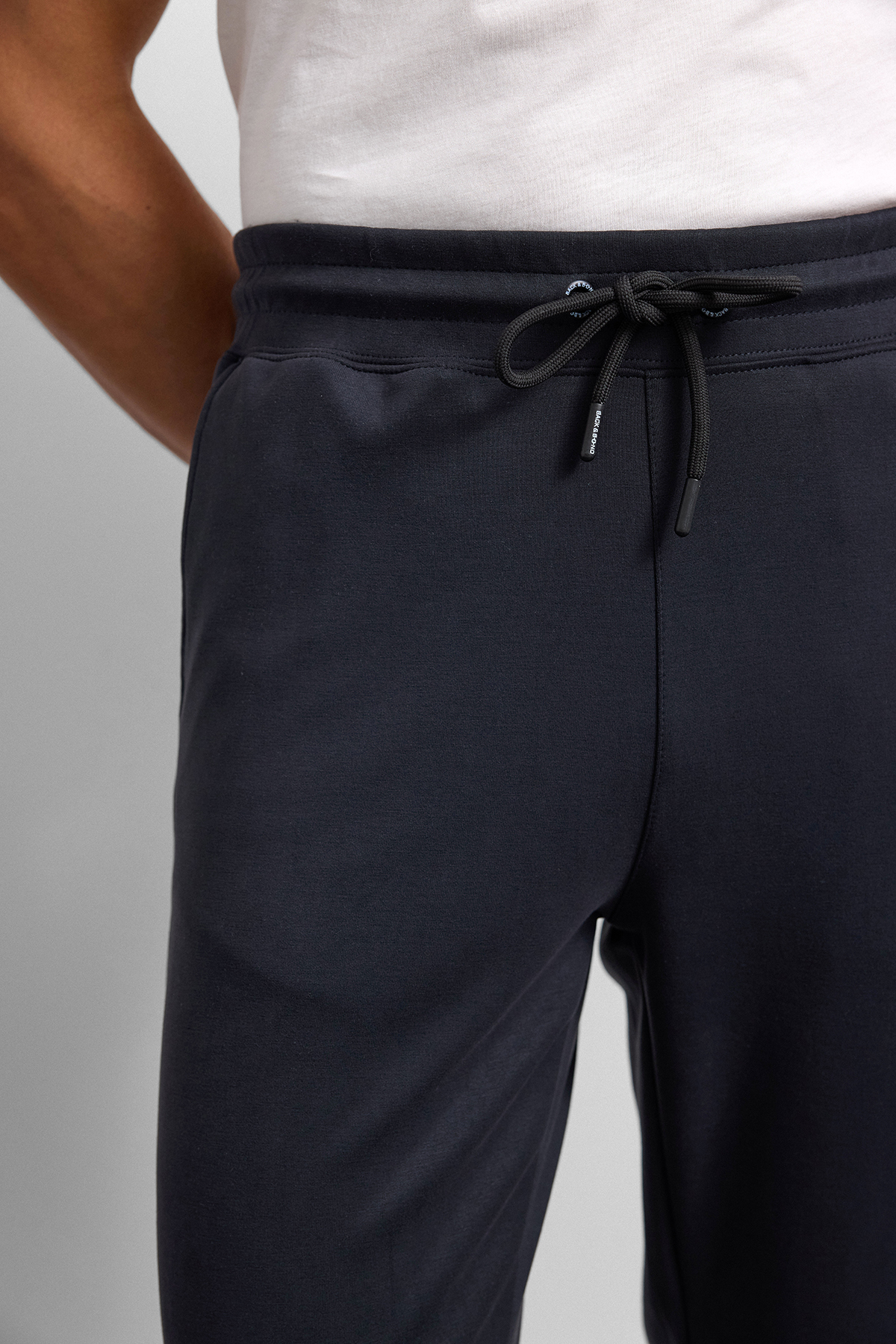 Siyah Regular Fit Örme Jogger Pantolon