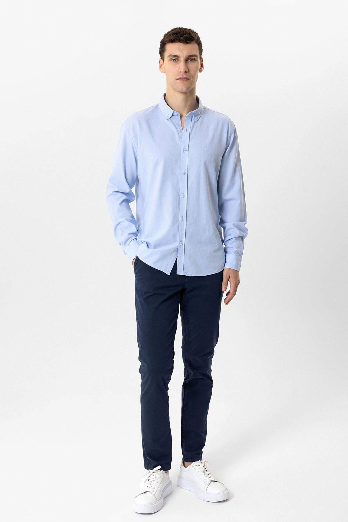 Mavi Slim Fit %100 Pamuk Oxford Gömlek