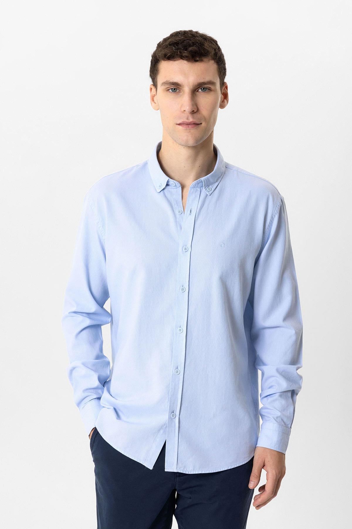 Mavi Slim Fit %100 Pamuk Oxford Gömlek