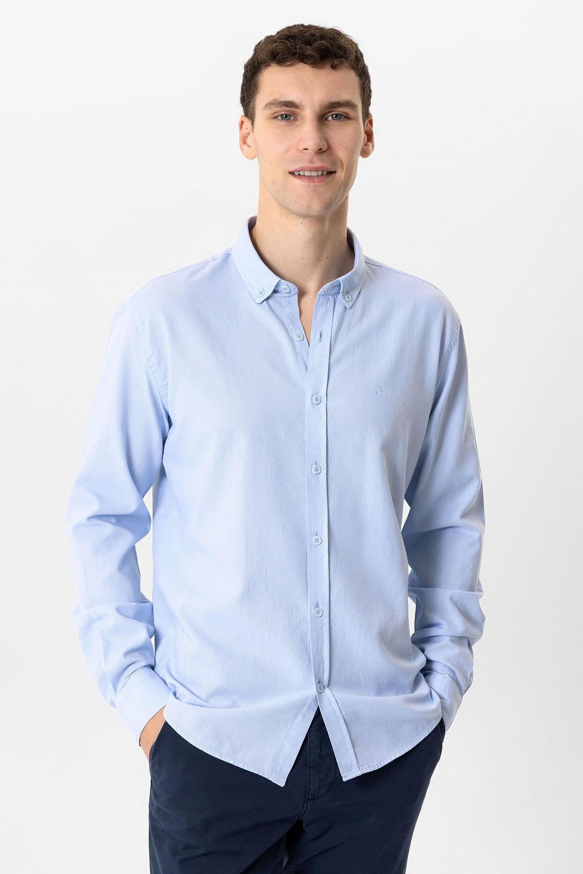 Mavi Slim Fit %100 Pamuk Oxford Gömlek