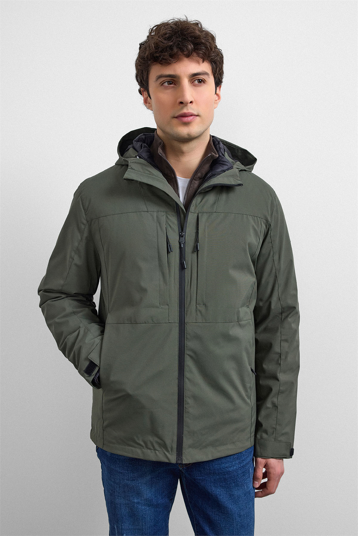 Yeşil Smart Fit Puffer Ceket