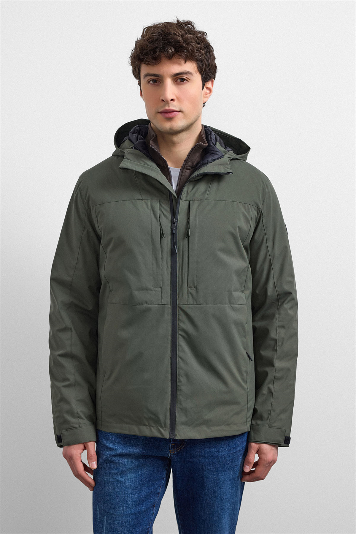 Yeşil Smart Fit Puffer Ceket