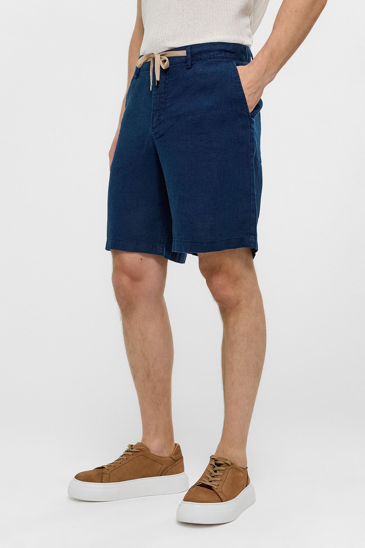 Lacivert Regular Fit Şort