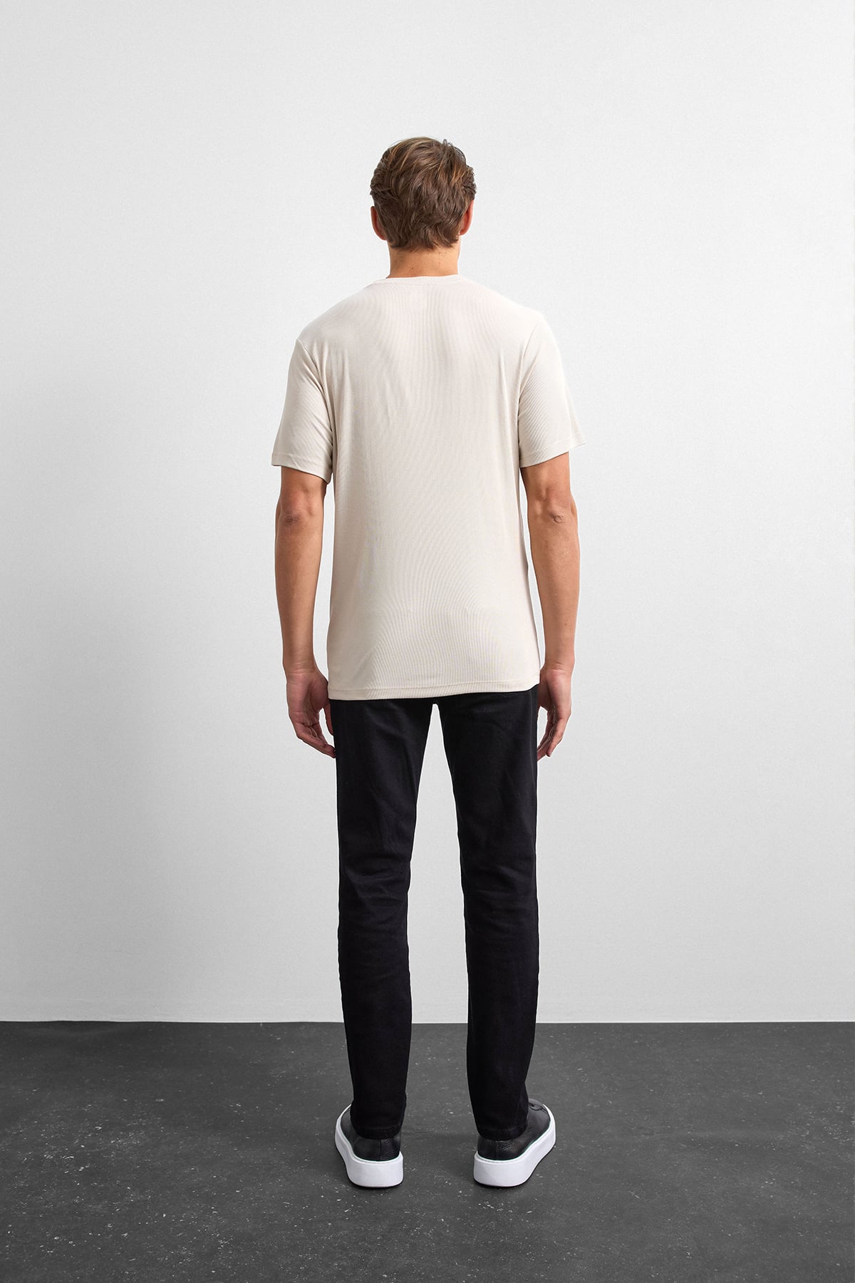 Taş Regular Fit Bisiklet Yaka Tişört