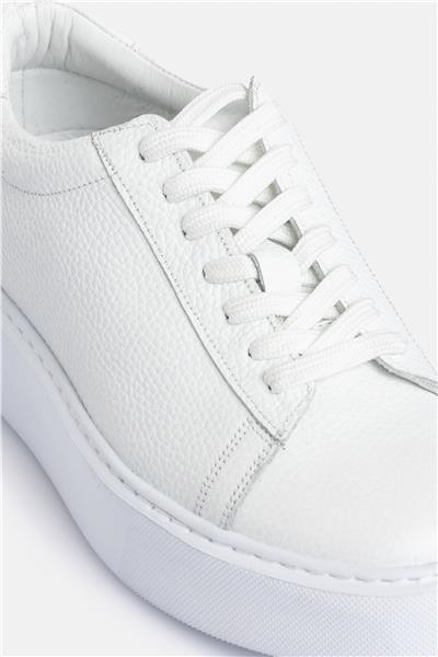 %100 Deri Termo Taban Beyaz Erkek Sneaker Ayakkabı