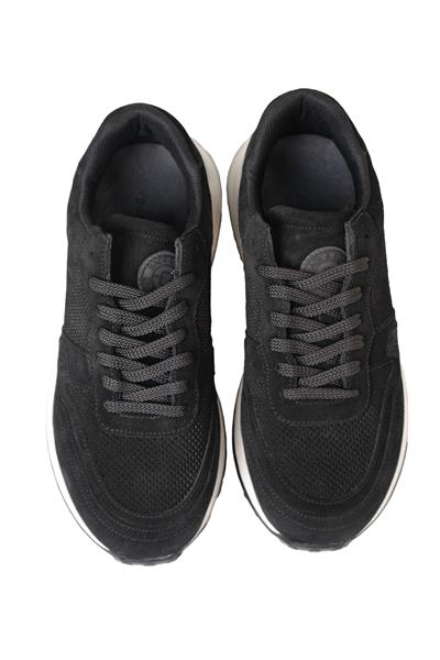 %100 Süet Deri Termo Taban Siyah Sneaker Ayakkabı