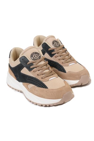 Termo Taban Bej Siyah Sneaker Ayakkabı