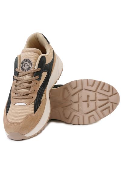 Termo Taban Bej Siyah Sneaker Ayakkabı