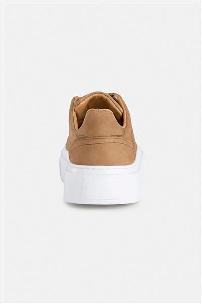 %100 Deri Bej Erkek Sneaker