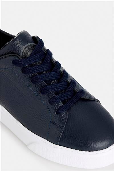 %100 Deri Lacivert Erkek Sneaker