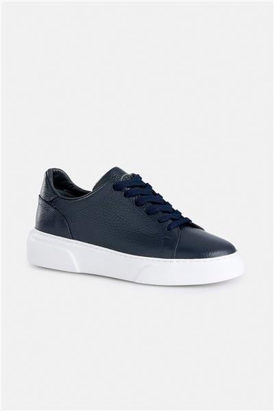 %100 Deri Lacivert Erkek Sneaker