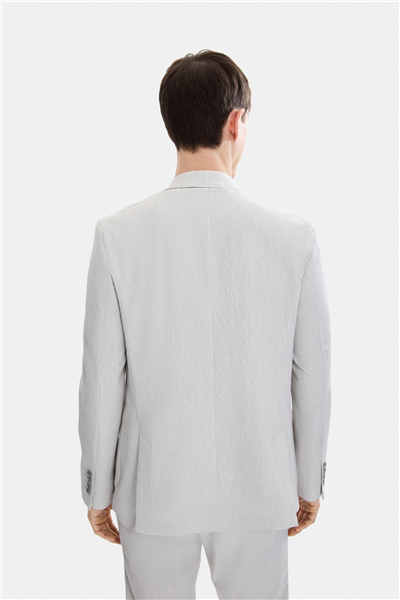 Açık Gri Mono Yaka Ceket