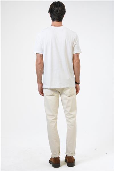 Açık Gri Regular Fit %100 Pamuk Bisiklet Yaka Tişört