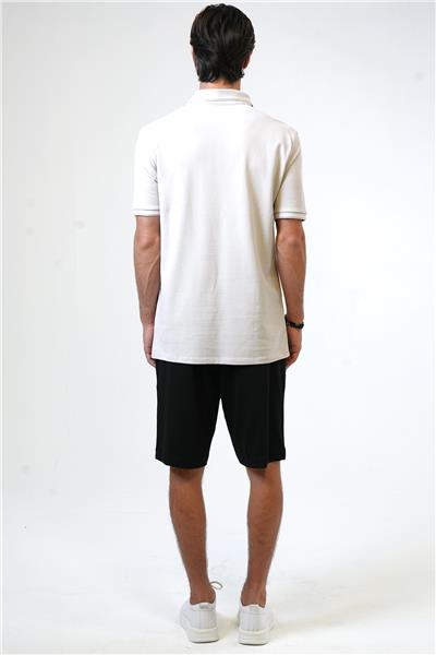 Açık Gri Relaxed Fit %100 Pamuk Polo Yaka Tişört