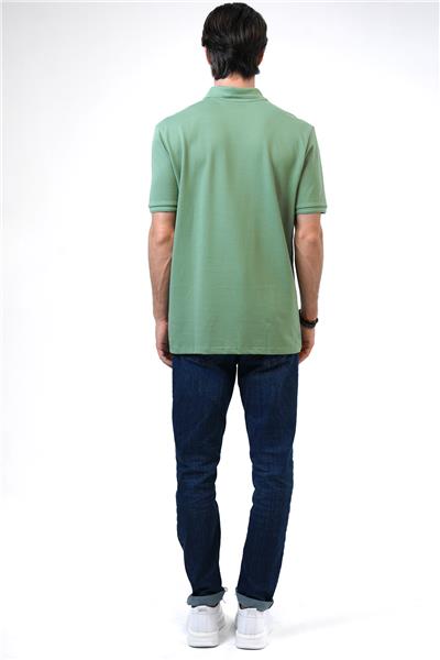 Adaçayı Relaxed Fit %100 Pamuk Polo Yaka Tişört