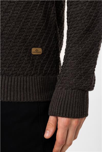 Antrasit Regular Fit Balıkçı Yaka Yünlü Triko Kazak