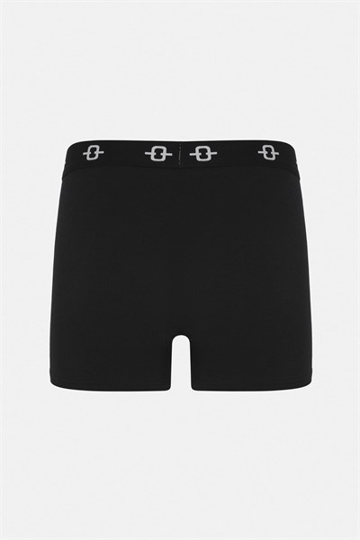 Düz Likralı Siyah Boxer