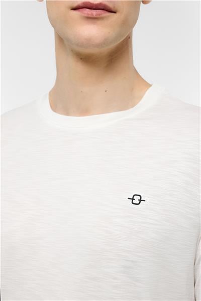 Beyaz Basic Flamlı Tişört