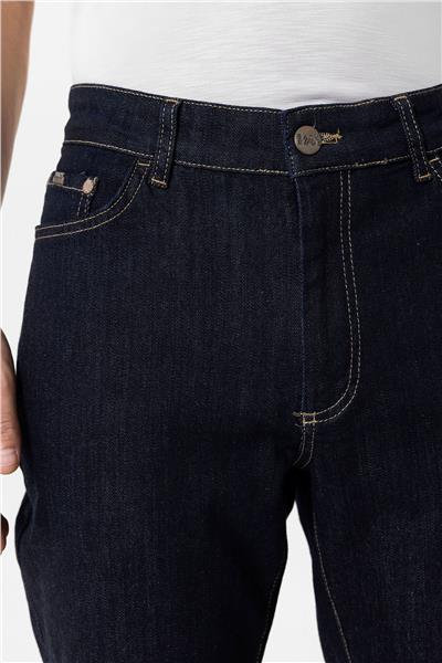 Lacivert Slim Fit 5 Cepli Pamuklu Denim Pantolon
