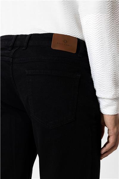Siyah Slim Fit Pamuklu Denim Pantolon